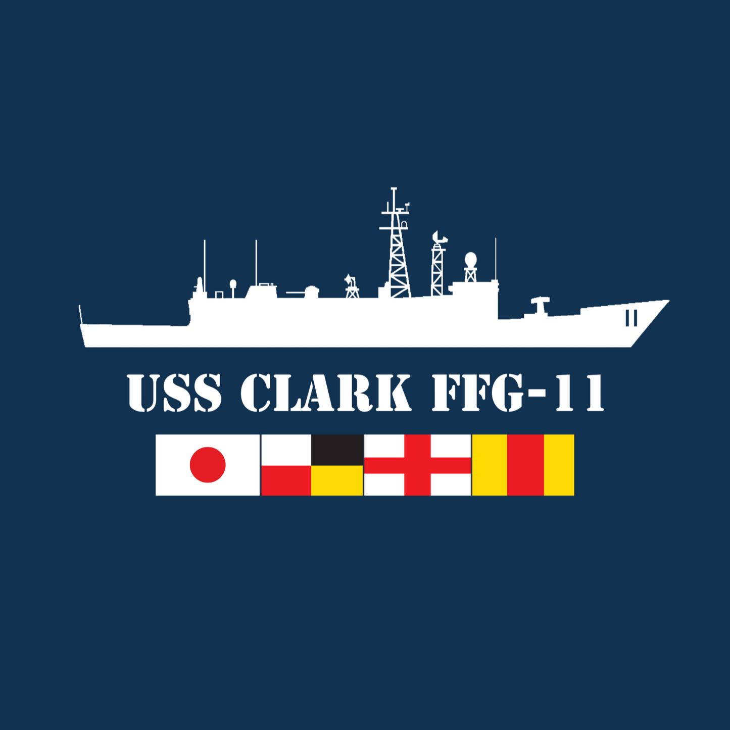 USS Clark 45th Anniversary T-Shirt (1980-2025)