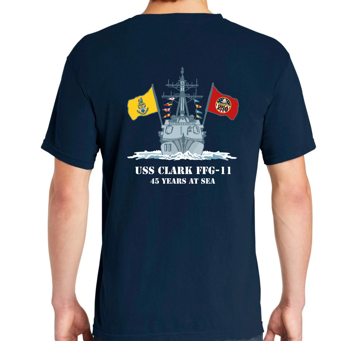USS Clark 45th Anniversary T-Shirt (1980-2025)